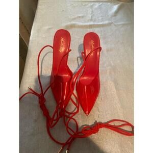 Women's Elizabet Lang Red Heels Size 8.5